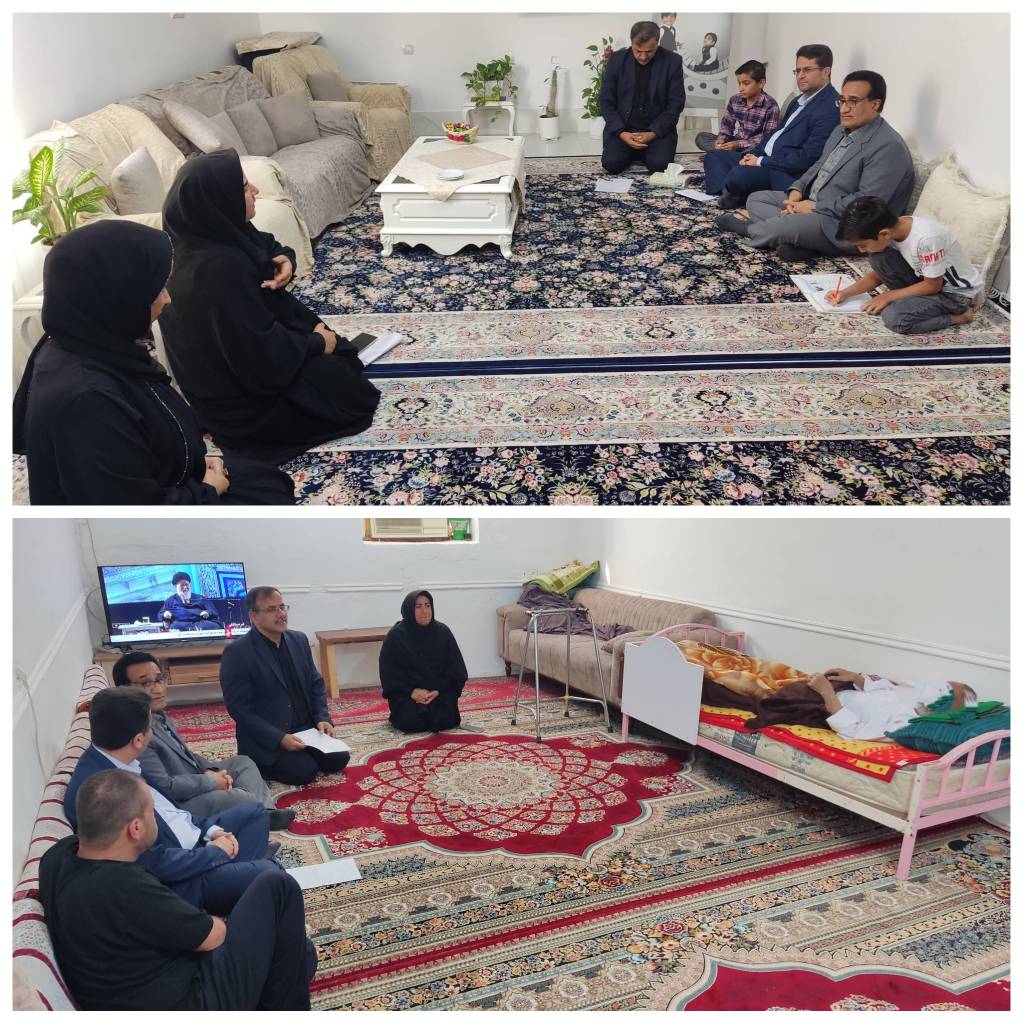 دیدار با خانواده  بیمار خاص و صعب العلاج 