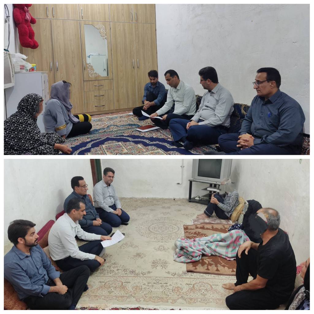 دیدار با خانواده  بیمار خاص و صعب العلاج 