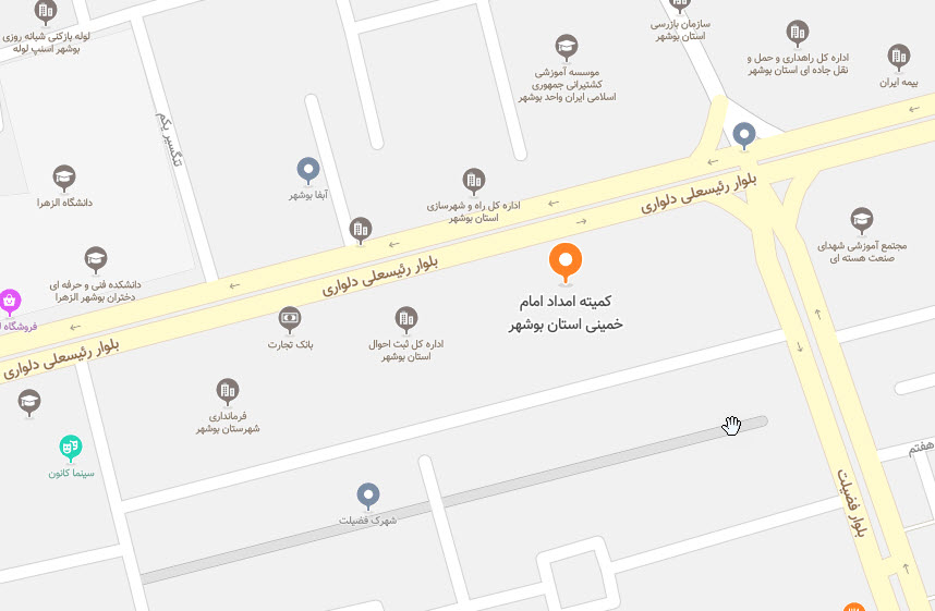 نقشه استان بوشهر
