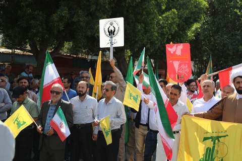 گزارش تصویری /حضور مدیرکل ، قائم مقام استان و همکاران در راهپیمایی روز قدس 