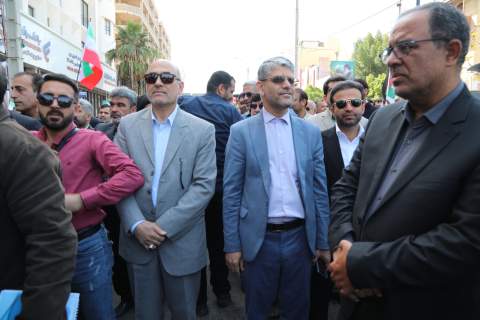 گزارش تصویری /حضور مدیرکل ، قائم مقام استان و همکاران در راهپیمایی روز قدس 